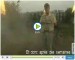 BBC News Reporter accidentley gets stoned while reporting a story on soldiers burning a crop.
